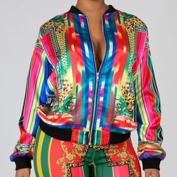ultrachicfashion.com Jackets & Blazers - Multi-color Jacket ultrachicfashion.com Jackets & Blazers - Multi-color Jacket